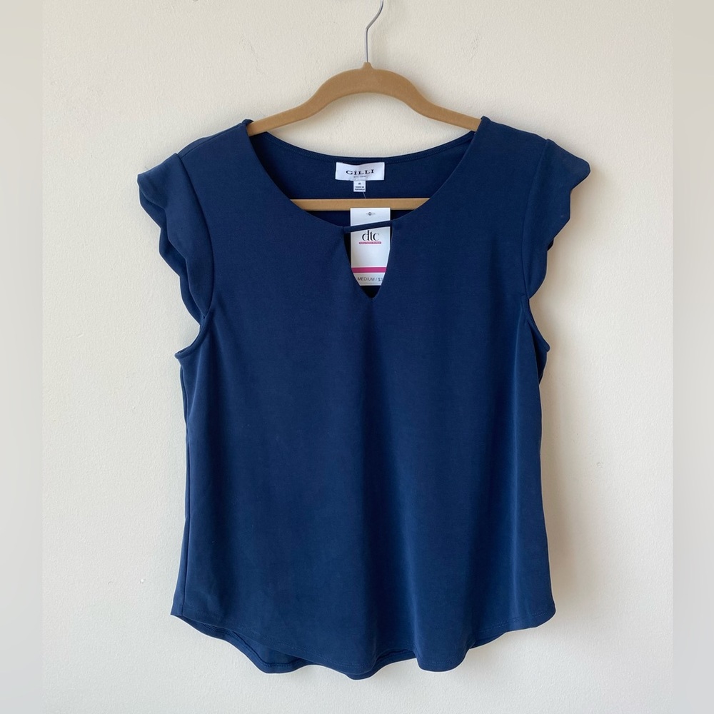 Navy blue sleeveless top